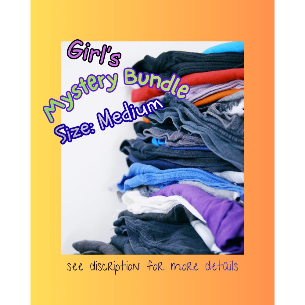 10 pc Youth Girls Mystery Clothing Box Bundle Top Pant Shorts T-Shirt sz: Medium